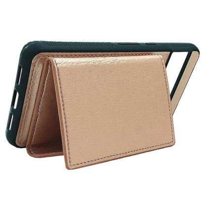 For Google Pixel 8 Pro Case Leather Phone Back Cover with Card Holder Kickstand