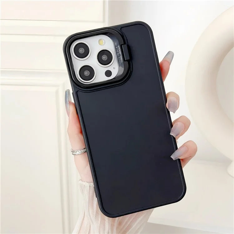 For iPhone 13 Pro Max Case Skin-Touch TPU Slim Phone Cover with Kickstand