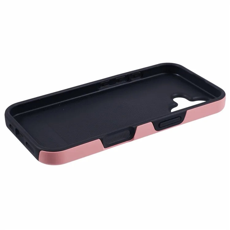 For iPhone 16 Plus Case PC+TPU Phone Cover with Rotatable Ring Holder