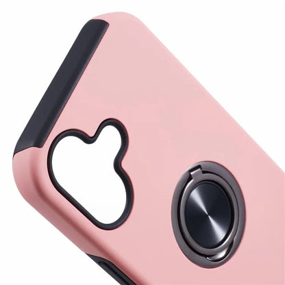 For iPhone 16 Plus Case PC+TPU Phone Cover with Rotatable Ring Holder