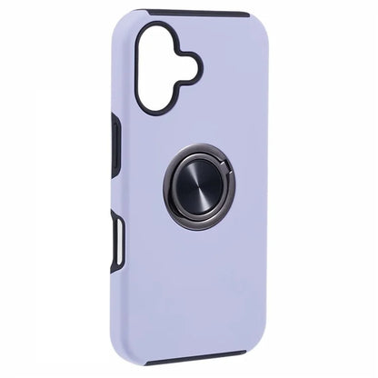 For iPhone 16 Plus Case PC+TPU Phone Cover with Rotatable Ring Holder