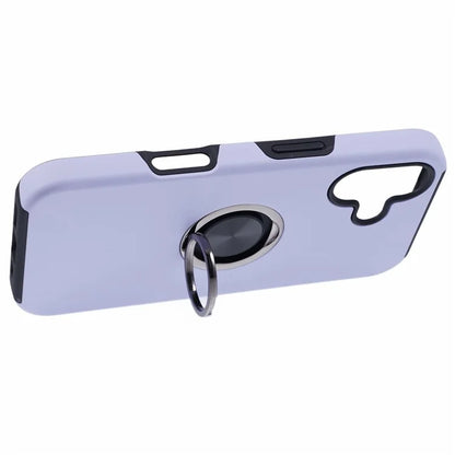 For iPhone 16 Plus Case PC+TPU Phone Cover with Rotatable Ring Holder