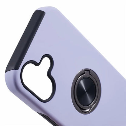 For iPhone 16 Plus Case PC+TPU Phone Cover with Rotatable Ring Holder