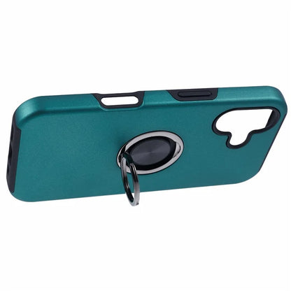 For iPhone 16 Plus Case PC+TPU Phone Cover with Rotatable Ring Holder