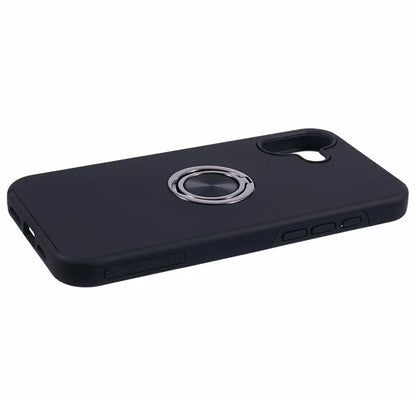 For iPhone 16 Plus Case PC+TPU Phone Cover with Rotatable Ring Holder