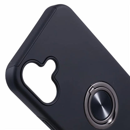 For iPhone 16 Plus Case PC+TPU Phone Cover with Rotatable Ring Holder