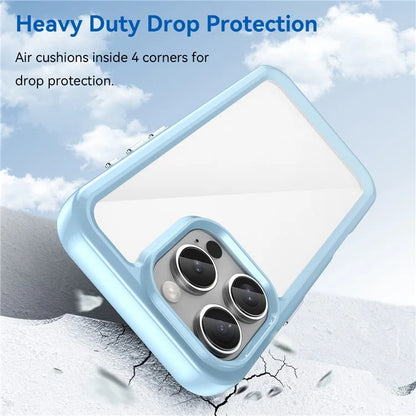 For iPhone 16 Pro Case TPU Frame Clear Acrylic Back Phone Cover
