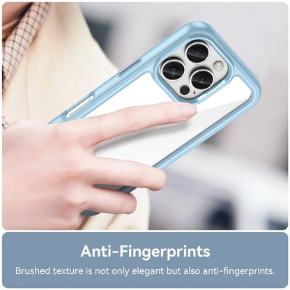 For iPhone 16 Pro Case TPU Frame Clear Acrylic Back Phone Cover
