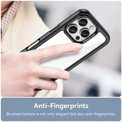 For iPhone 16 Pro Case TPU Frame Clear Acrylic Back Phone Cover