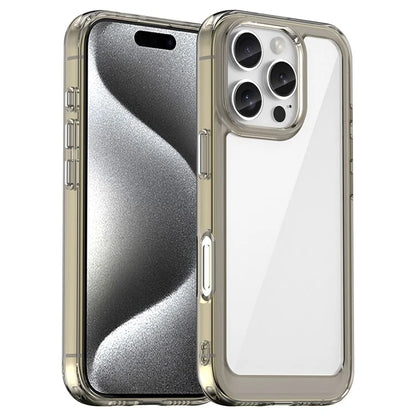 For iPhone 16 Pro Case TPU Frame Clear Acrylic Back Phone Cover