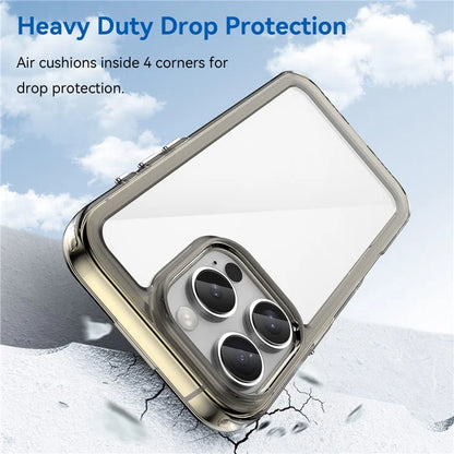 For iPhone 16 Pro Case TPU Frame Clear Acrylic Back Phone Cover