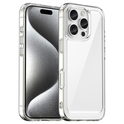 For iPhone 16 Pro Case TPU Frame Clear Acrylic Back Phone Cover