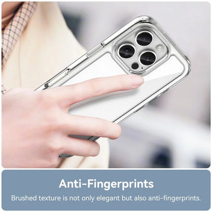 For iPhone 16 Pro Case TPU Frame Clear Acrylic Back Phone Cover