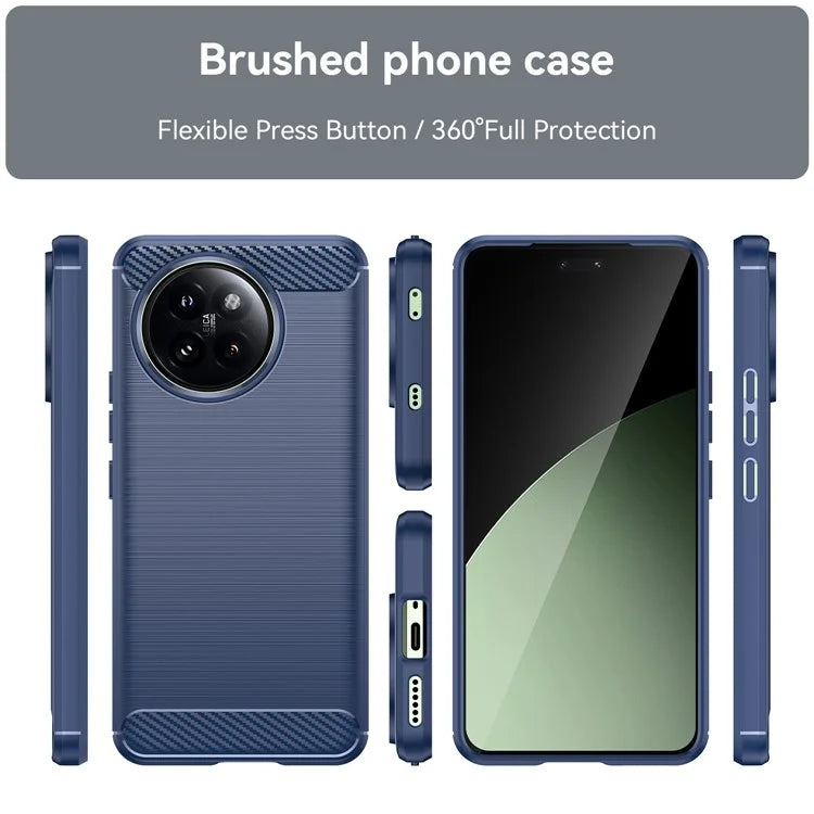 For Xiaomi 14 Civi 5G / Civi 4 Pro 5G Case Carbon Fiber Texture TPU Soft Phone Cover