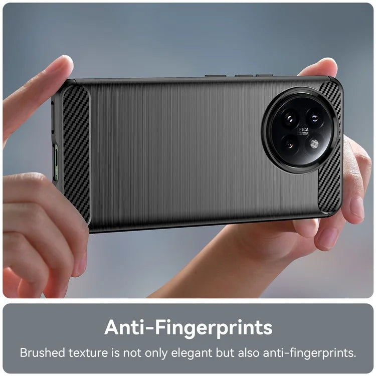 For Xiaomi 14 Civi 5G / Civi 4 Pro 5G Case Carbon Fiber Texture TPU Soft Phone Cover