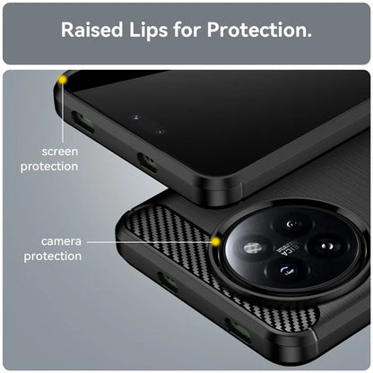 For Xiaomi 14 Civi 5G / Civi 4 Pro 5G Case Carbon Fiber Texture TPU Soft Phone Cover