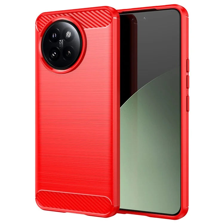 For Xiaomi 14 Civi 5G / Civi 4 Pro 5G Case Carbon Fiber Texture TPU Soft Phone Cover