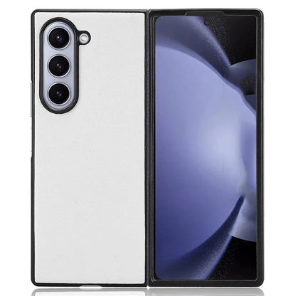 For Samsung Galaxy Z Fold6 5G Case PU Leather+PC Drop-Proof Shell Carbon Fiber Texture