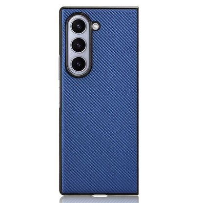 For Samsung Galaxy Z Fold6 5G Case PU Leather+PC Drop-Proof Shell Carbon Fiber Texture