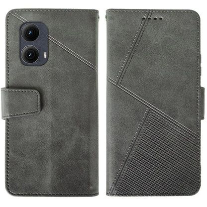 IDEWEI For Motorola Edge (2024) 5G Case Leather Folio Wallet Phone Cover Stand Calf Texture