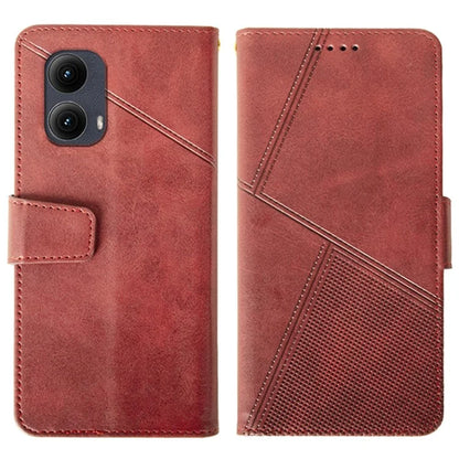 IDEWEI For Motorola Edge (2024) 5G Case Leather Folio Wallet Phone Cover Stand Calf Texture