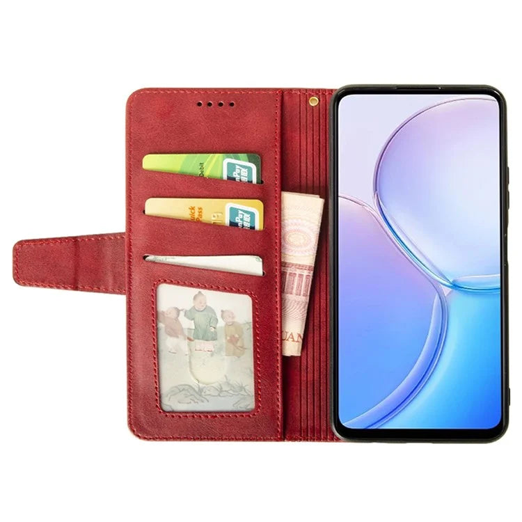 IDEWEI For Motorola Edge (2024) 5G Case Leather Folio Wallet Phone Cover Stand Calf Texture