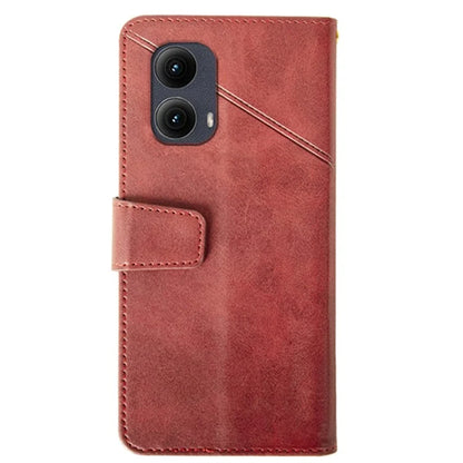 IDEWEI For Motorola Edge (2024) 5G Case Leather Folio Wallet Phone Cover Stand Calf Texture