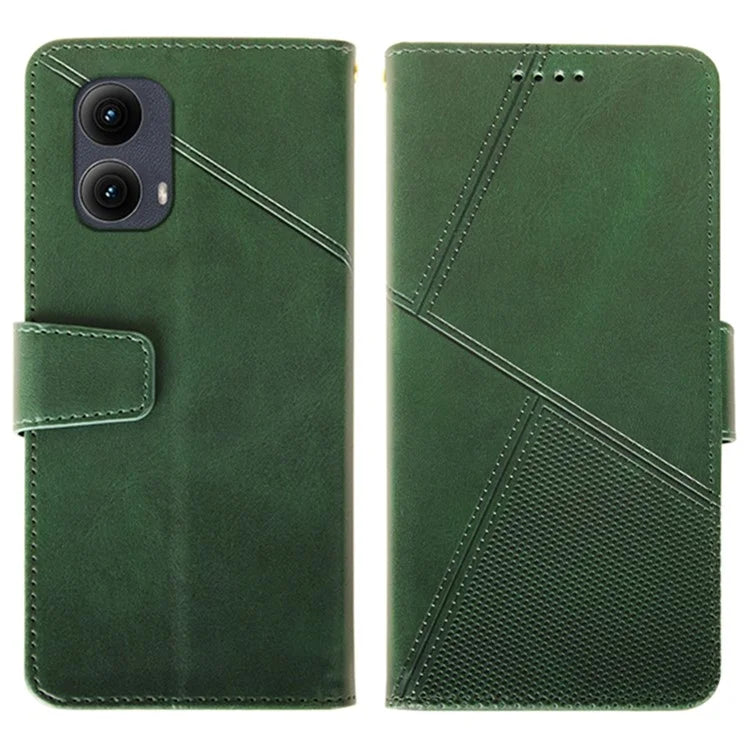 IDEWEI For Motorola Edge (2024) 5G Case Leather Folio Wallet Phone Cover Stand Calf Texture