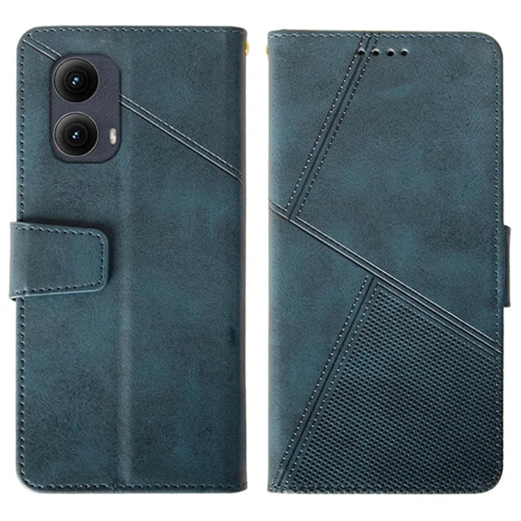 IDEWEI For Motorola Edge (2024) 5G Case Leather Folio Wallet Phone Cover Stand Calf Texture