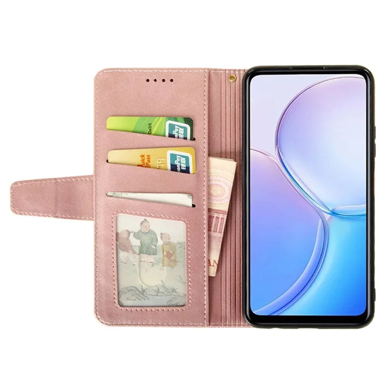 IDEWEI For Motorola Edge (2024) 5G Case Leather Folio Wallet Phone Cover Stand Calf Texture