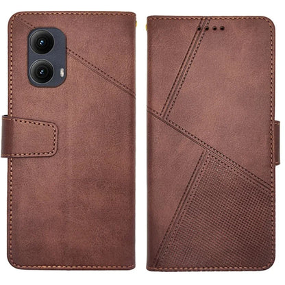 IDEWEI For Motorola Edge (2024) 5G Case Leather Folio Wallet Phone Cover Stand Calf Texture