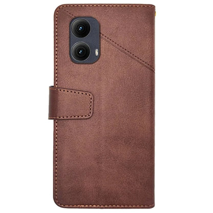 IDEWEI For Motorola Edge (2024) 5G Case Leather Folio Wallet Phone Cover Stand Calf Texture