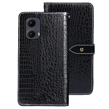 IDEWEI For Motorola Edge (2024) 5G Case Crocodile Texture PU Leather Flip Phone Cover