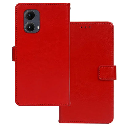 IDEWEI for Motorola Edge (2024) 5G Case Card Slots Holder Leather Phone Cover Crazy Horse Texture