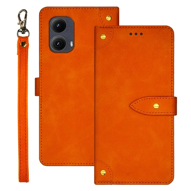 IDEWEI For Motorola Edge (2024) 5G Stand Case PU Leather Phone Cover with Card Slots