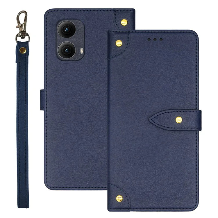 IDEWEI For Motorola Edge (2024) 5G Stand Case PU Leather Phone Cover with Card Slots