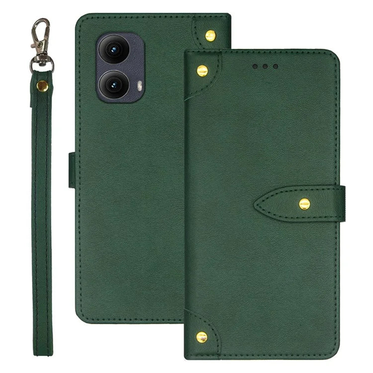IDEWEI For Motorola Edge (2024) 5G Stand Case PU Leather Phone Cover with Card Slots