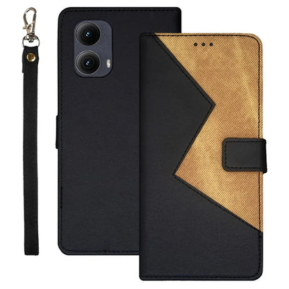 IDEWEI For Motorola Edge (2024) 5G Case Card Slots Leather Splicing Color Phone Cover