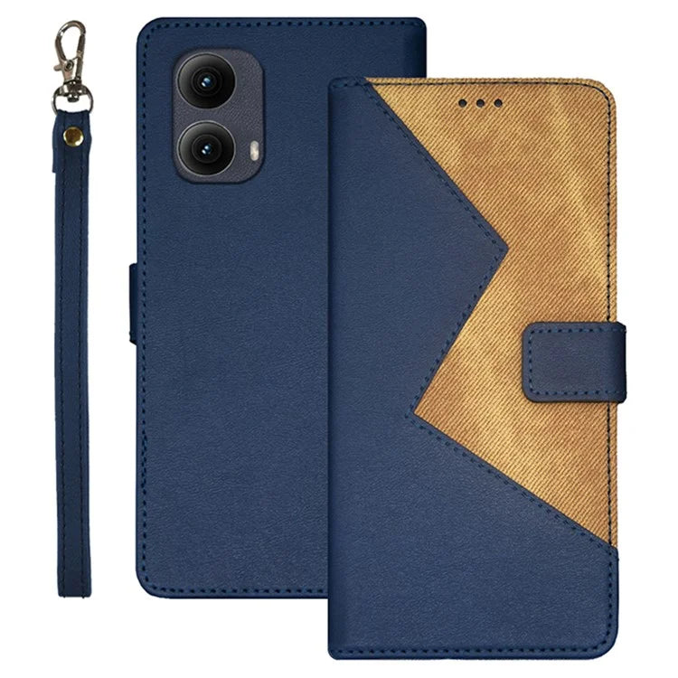 IDEWEI For Motorola Edge (2024) 5G Case Card Slots Leather Splicing Color Phone Cover
