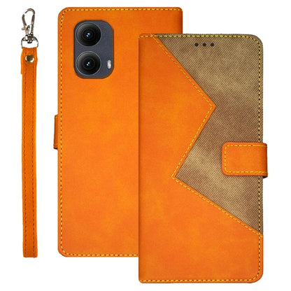 IDEWEI For Motorola Edge (2024) 5G Case Card Slots Leather Splicing Color Phone Cover