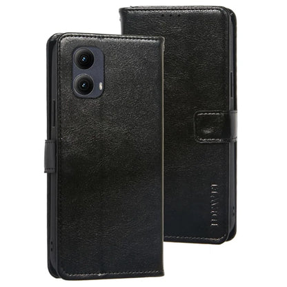 IDEWEI For Motorola Edge (2024) 5G Case Stand View Leather Phone Cover Crazy Horse Texture