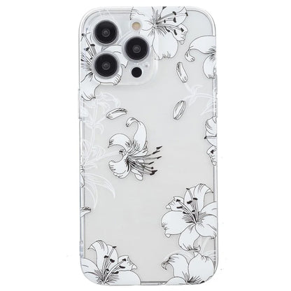For iPhone 16 Pro Max Case Pattern Printing TPU Phone Cover Clear Edge