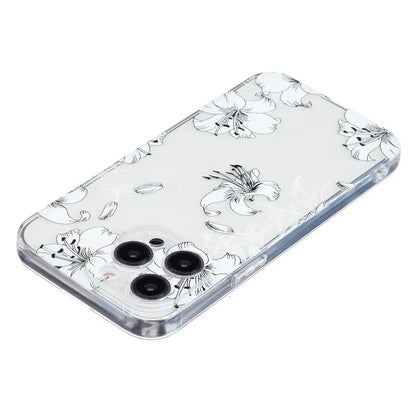 For iPhone 16 Pro Max Case Pattern Printing TPU Phone Cover Clear Edge