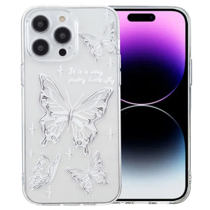 For iPhone 16 Pro Case Transparent Edge TPU Phone Cover Pattern Printing