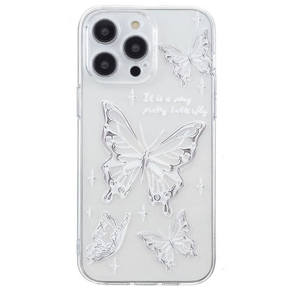 For iPhone 16 Pro Case Transparent Edge TPU Phone Cover Pattern Printing
