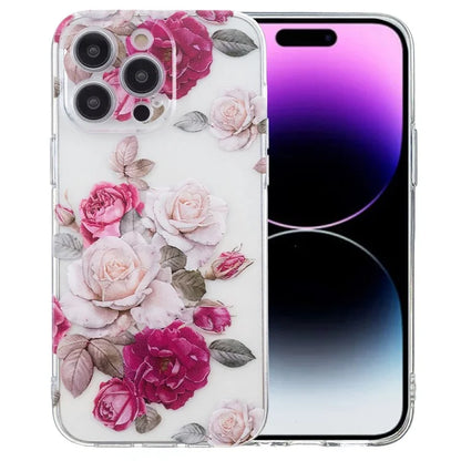 For iPhone 16 Pro Case Transparent Edge TPU Phone Cover Pattern Printing