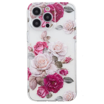 For iPhone 16 Pro Case Transparent Edge TPU Phone Cover Pattern Printing