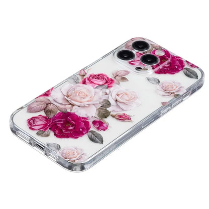 For iPhone 16 Pro Case Transparent Edge TPU Phone Cover Pattern Printing