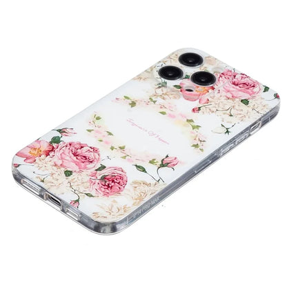 For iPhone 16 Pro Case Transparent Edge TPU Phone Cover Pattern Printing