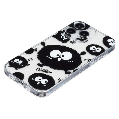 For iPhone 16 Pro Case Transparent Edge TPU Phone Cover Pattern Printing